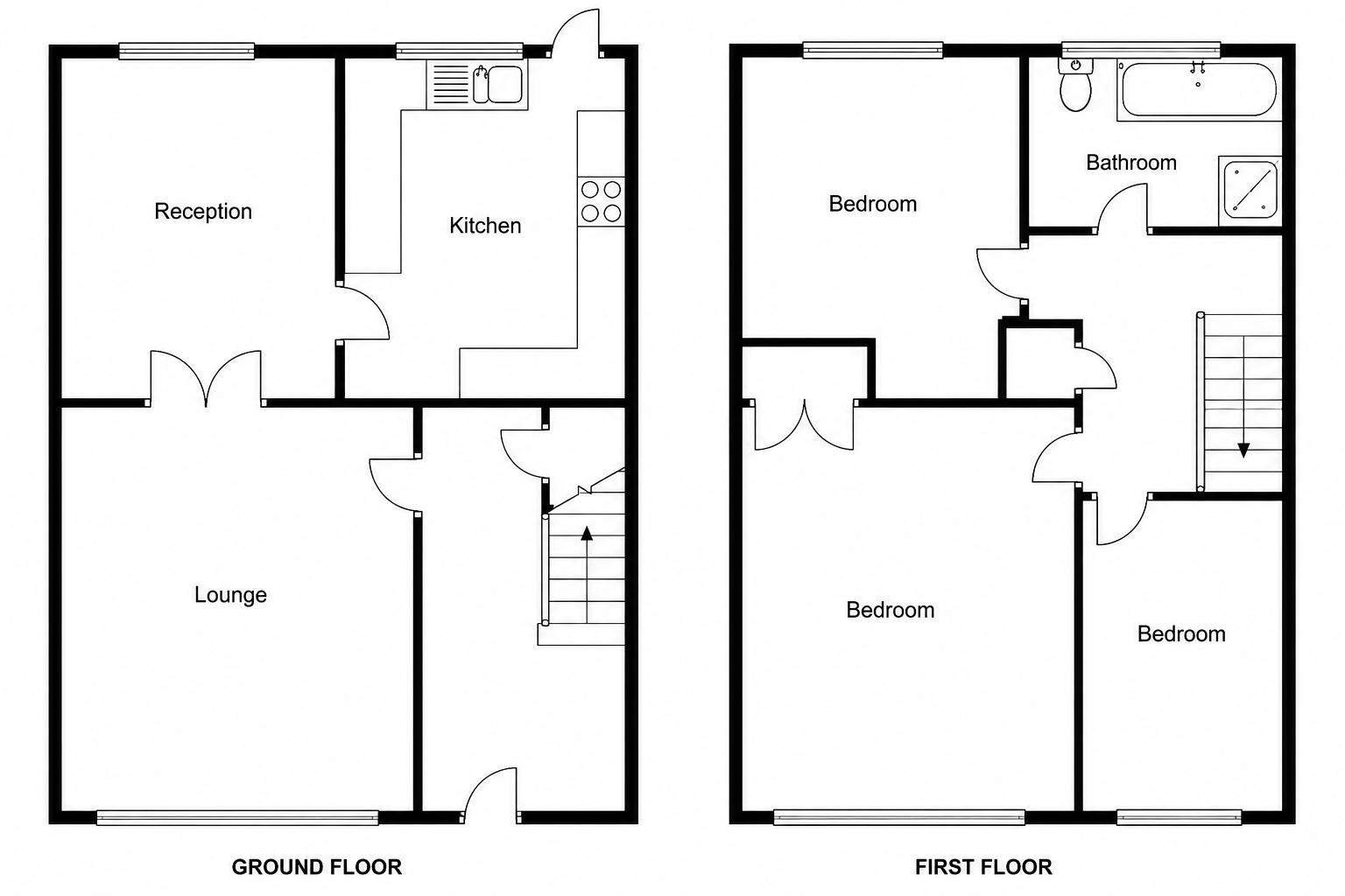 3 Bedroom 1960s House Floorplan | MyFloorQuote