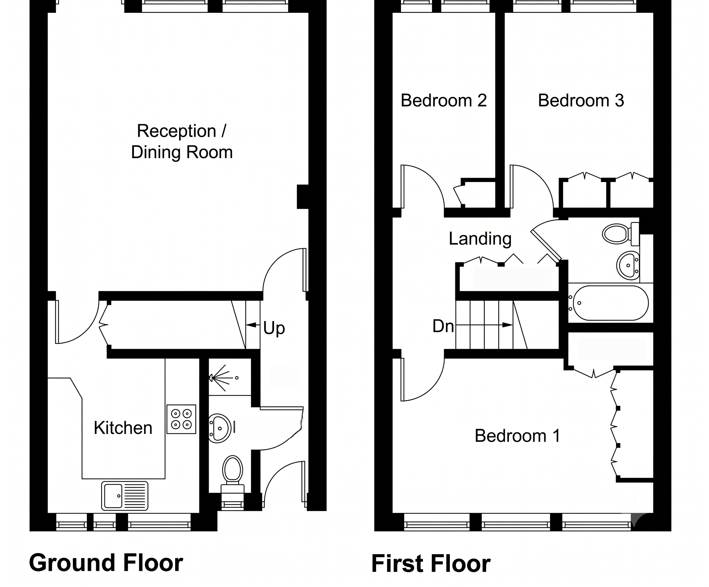 3 Bedroom 1980s House Floorplan | MyFloorQuote
