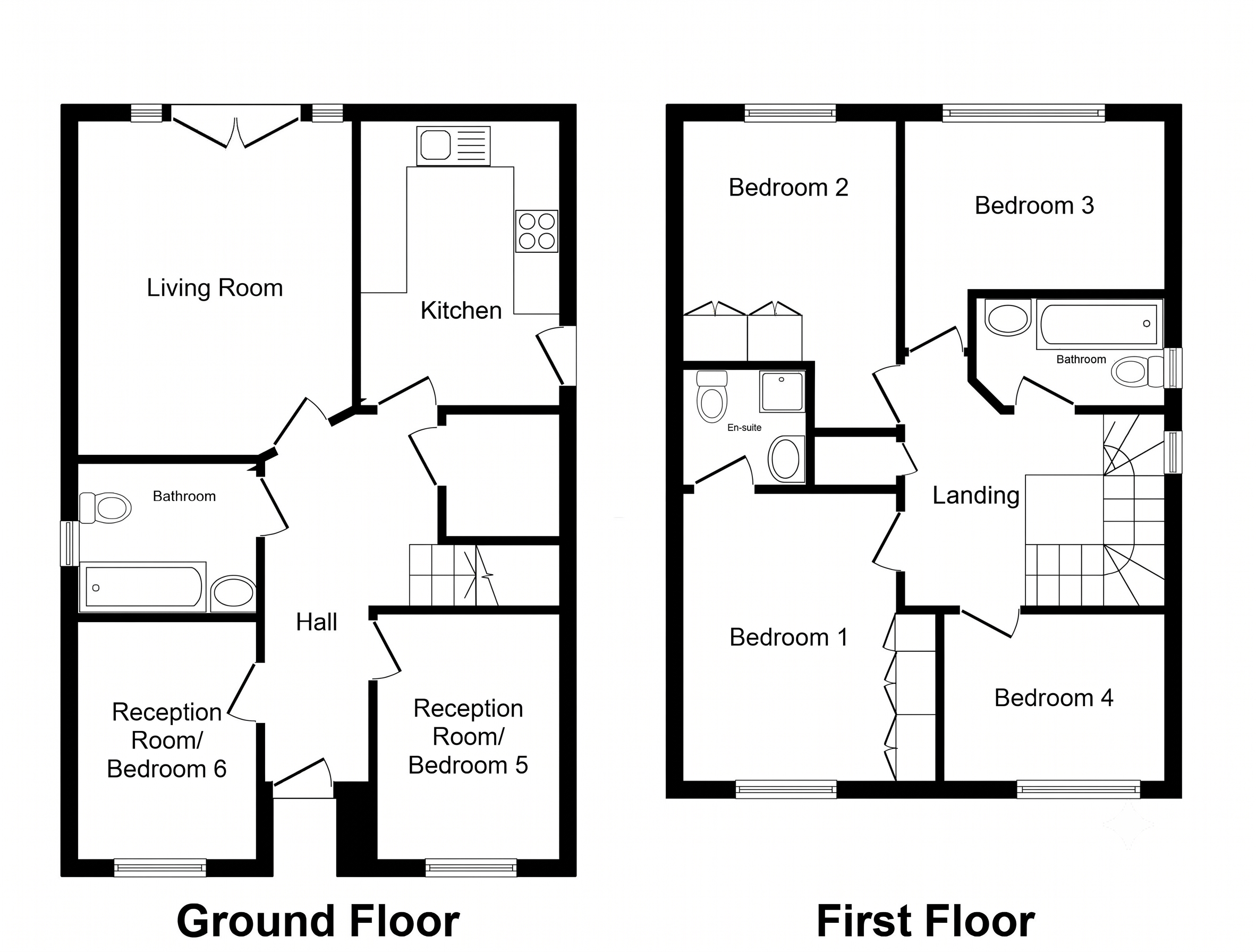 4 Bedroom 1990s House Floorplan | MyFloorQuote