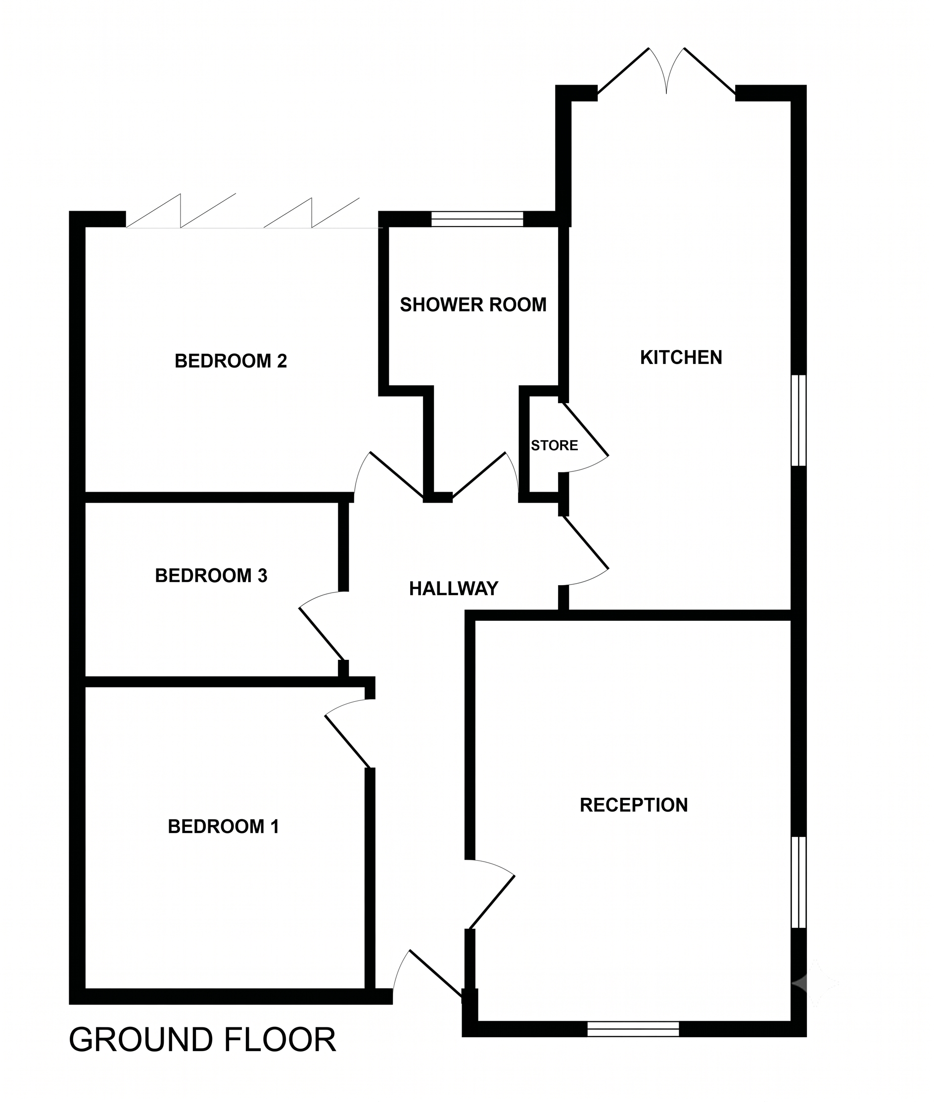 3 Bedroom Bungalow Floorplan | MyFloorQuote